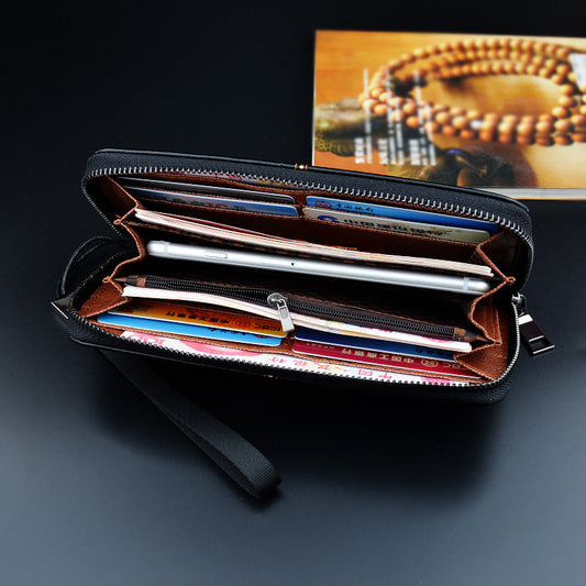 Cartera Larga para Hombre Europea - Billetera de Cuero con Cierre de Cremallera Estilo Ejecutivo - Image 2