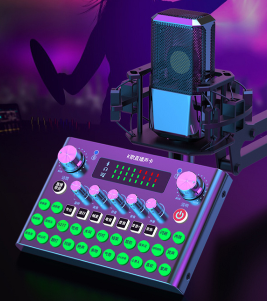 Tarjeta de Sonido F007plus para Transmisión en Vivo - Equipo Profesional para Cantantes y Creadores - Image 2