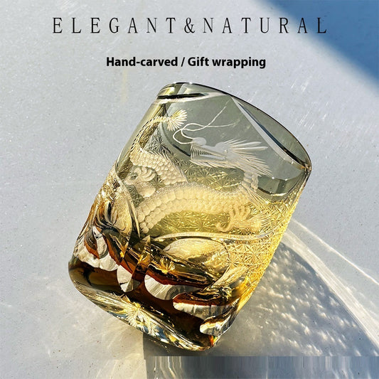 Vaso de Whiskey en Cristal Tallado a Mano - Image 2