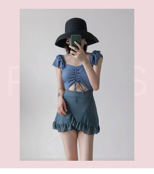 Traje de Baño Enterizo Estilo Falda Ajustado para Mujer - Image 2