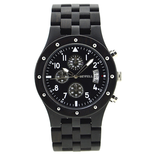 Reloj de Madera para Hombre con Agujas Luminosas - Estilo Moderno y Elegante - Image 2