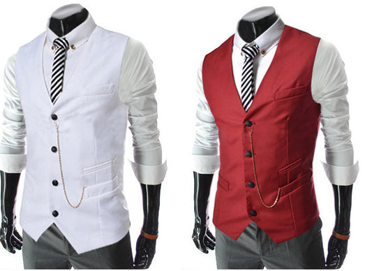 Chaleco Slim Ejecutivo para Hombre con Cadena Metálica - Image 2