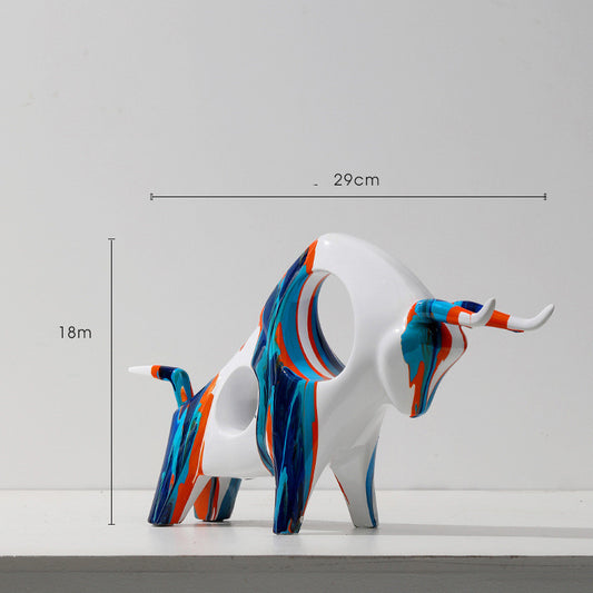 Lámpara Decorativa Vaca Colorida - Luz de Lujo para Sala de Estar - Image 2