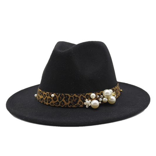 Sombrero Fedora de Lana para Mujer con Ala Ancha - Image 2