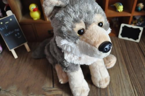 Peluche Lobo Gris Realista - Juguete de Simulación Premium - Image 2