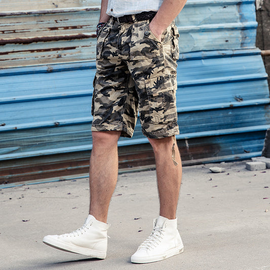 Shorts Cargo Camuflaje de Algodón para Verano - Image 2