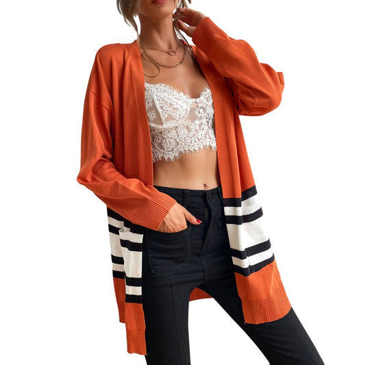 Cardigan Tejido Largo Holgado para Mujer - Suéter Ligero de Manga Larga - Image 2