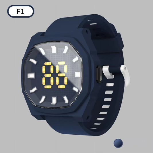 Reloj Deportivo Digital 3D LED Cuadrado para Niños F1 - Image 2