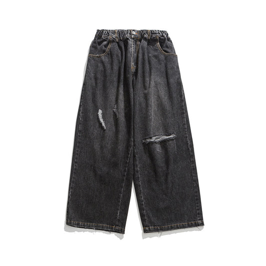 Pantalones Vaqueros Retro Estilo Japonés con Desgaste Pesado y Roturas Artesanales - Image 2