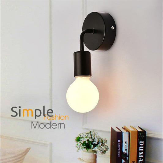 Lámpara de Pared Minimalista en Madera Maciza y Hierro para Dormitorio - Image 2
