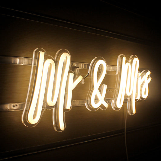 Letrero Luminoso LED Mr & Mrs - Decoración Neón Interior - Image 2