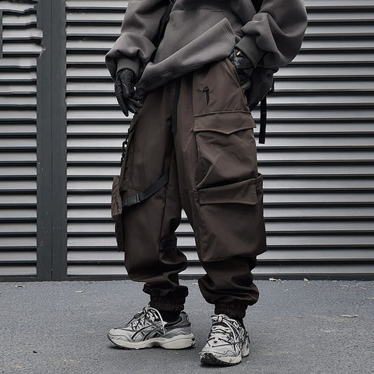 Pantalones Cargo Jogger Holgados con Bolsillos y Cinta Lateral para Hombre - Image 2