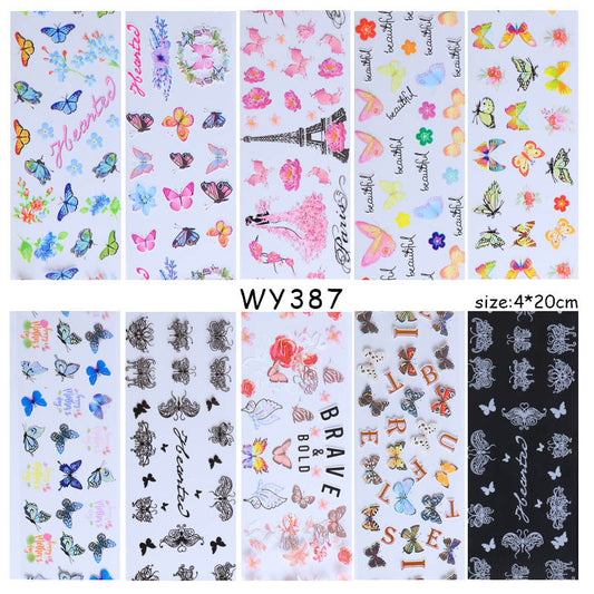 Calcomanías de Uñas Leopardo con Flores - Image 2
