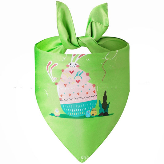 Pañuelo Triangular Absorbente para Mascotas - Diseño Conejito Pascua - Image 2