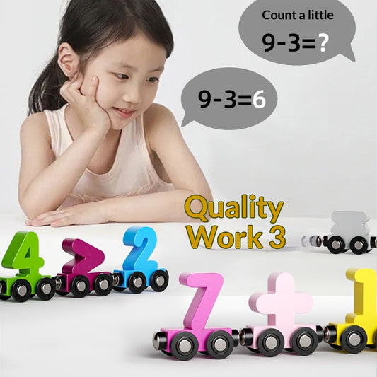 Tren Magnético de Madera con Números - Juguete Educativo para Coordinación y Desarrollo Infantil - Image 2