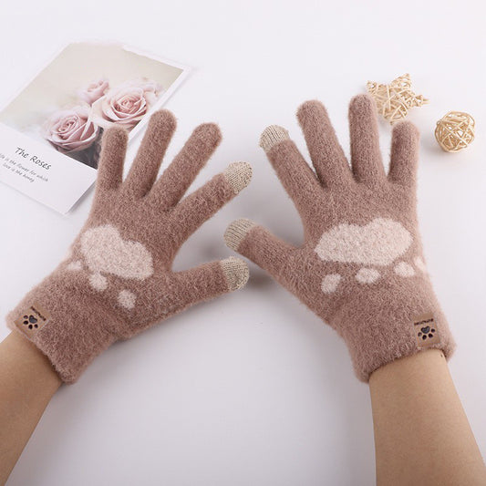 Guantes Térmicos Acolchados con Diseño de Patitas de Gato - Image 2