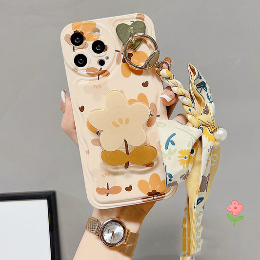 Funda para Celular Seda con Flores y Hojas Otoñales - Image 2