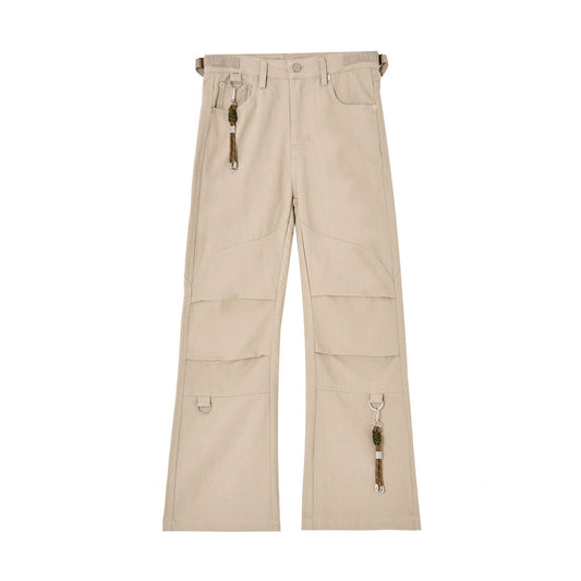 Pantalones Khaki Plisados de Corte Recto Cómodos y Versátiles - Image 2