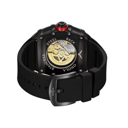 Reloj Automático para Hombre con Cristales y Correa de Silicona Resistente al Agua - Image 2