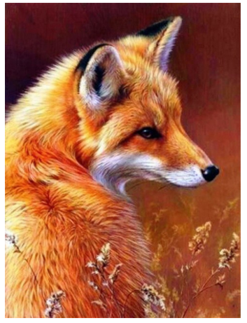 Cuadro de Pintura de Diamantes Zorro - Mosaico Completo con Cristales Brillantes - Image 2