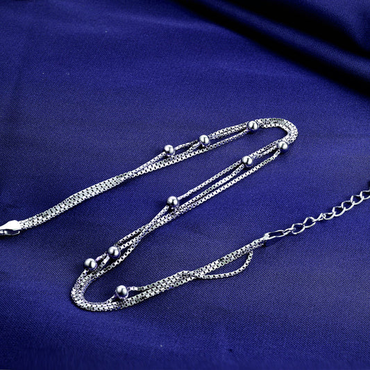 Pulsera Minimalista de Plata 925 Estilo Coreano - Image 2
