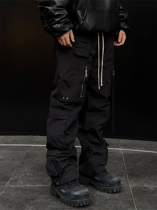 Pantalones Rectos Holgados Negros para Hombre - Image 2
