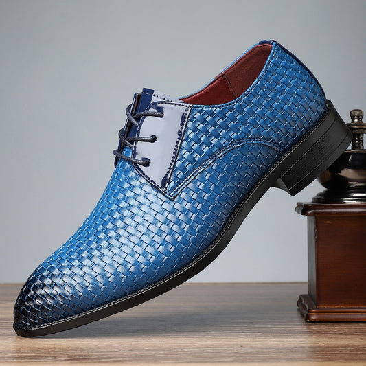 Zapatos Formales de Cuero para Hombre con Punta Afilada y Cordones - Image 2