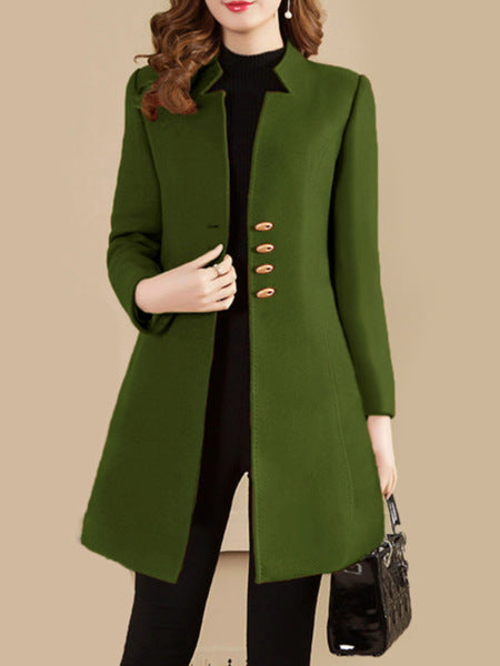 Abrigo de Lana Coreano Slim Fit Otoño Invierno Mujer - Image 2