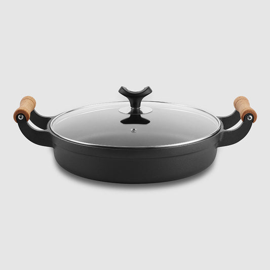 Olla de Hierro Fundido 31cm Gruesa con Asas Dobles Sin Recubrimiento - Image 2