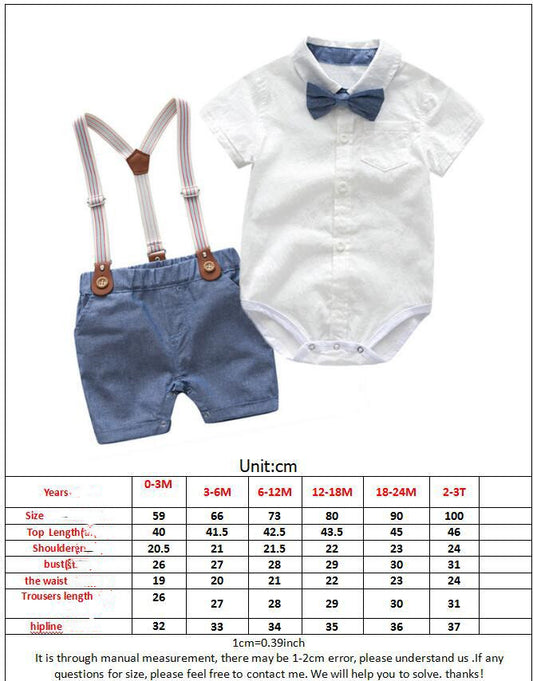 Traje Caballero para Bebé Niño - Enterizo con Tirantes Estilo Británico - Image 2