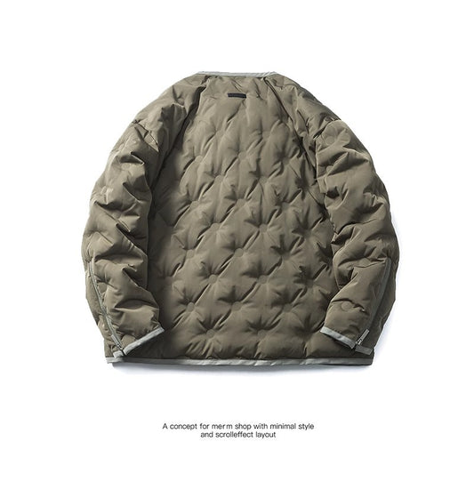 Chaqueta Acolchada Japonesa con Cuello Redondo y Cierre Oblicuo - Image 2