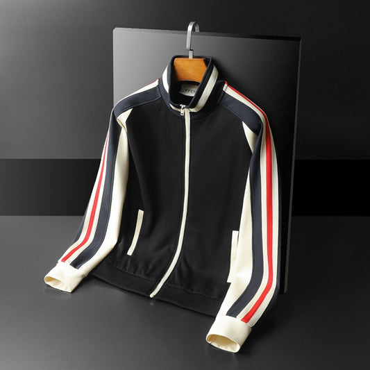 Cardigan Tipo Chamarra con Cuello de Pie para Hombre Talla Grande - Image 2