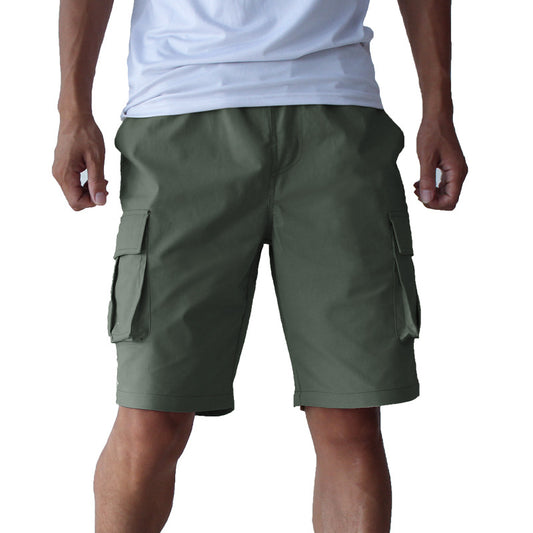 Pantalones Cortos Overol Elásticos Talla Grande para Hombre - Comodidad Casual de Verano - Image 2