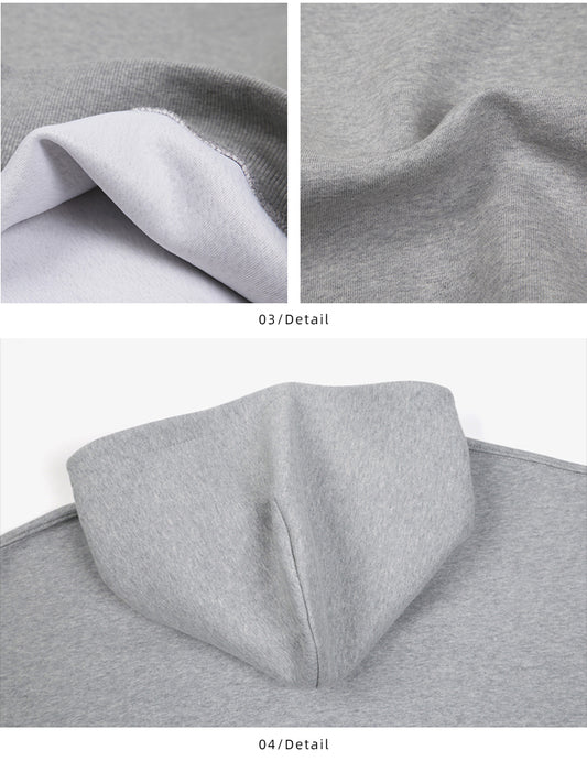 Suéter Gris Otoño con Capucha para Hombre - Image 2