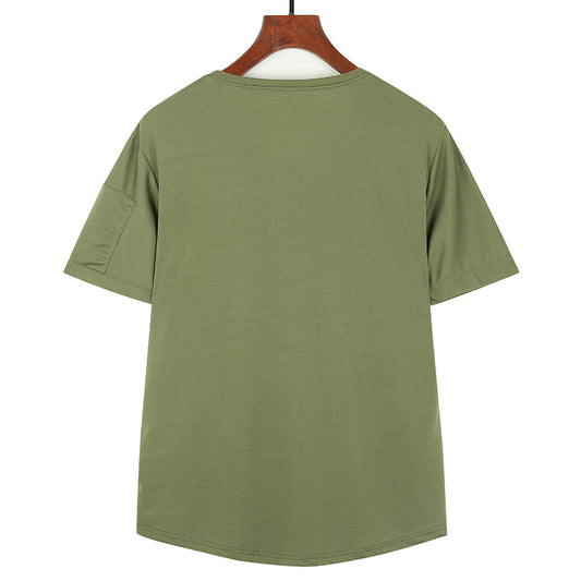 Playera Táctica Army Green de Algodón Transpirable para Hombre - Image 2
