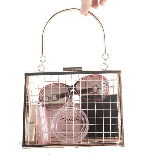 Bolso de Noche Metálico Calado Elegante para Mujer - Image 2