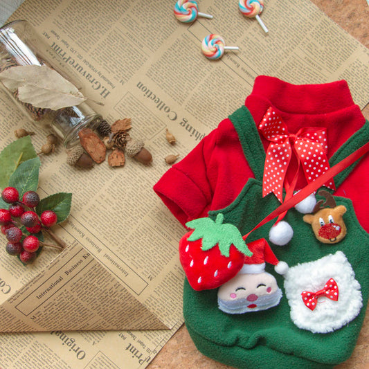 Suéter Navideño de Terciopelo para Perros Pequeños y Medianos - Image 2