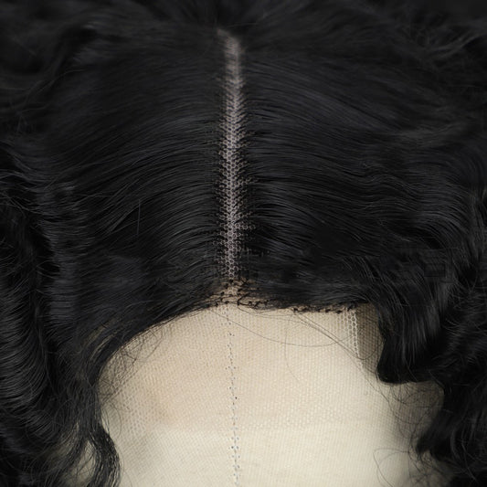 Peluca Afro Rizada Corta con Encaje Frontal - Image 2
