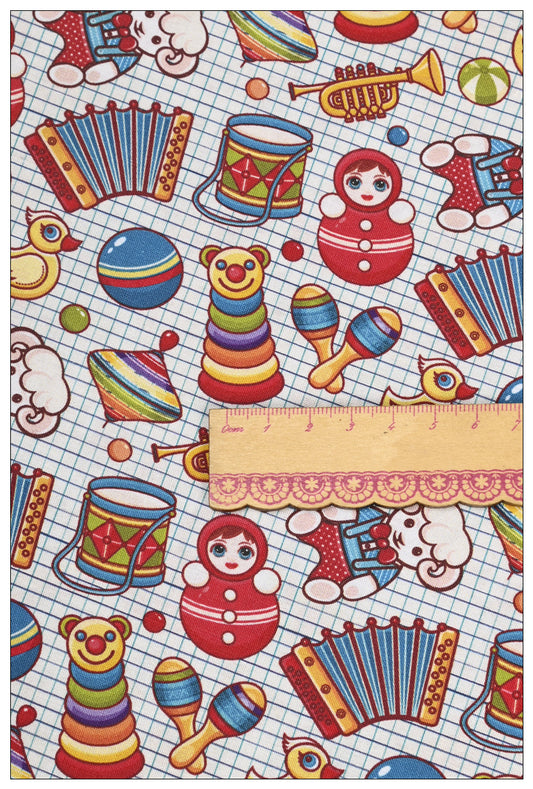 Tela de Algodón Estampada Retro Vintage para Juguetes - Tela DIY Artesanal - Image 2