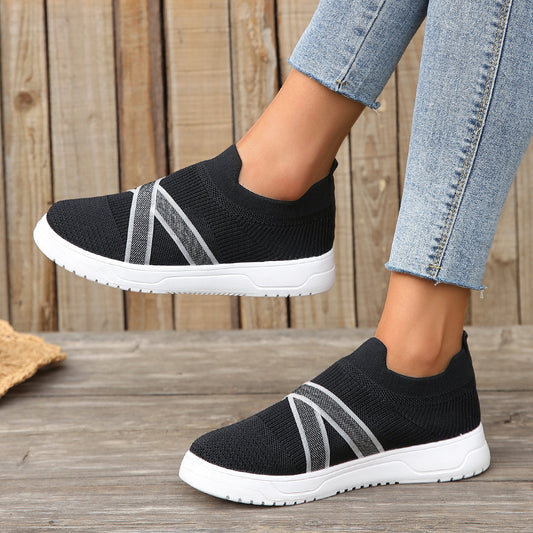 Zapatillas Deportivas Mujer Mesh Transpirable Suela Plana Flyknit - Image 2
