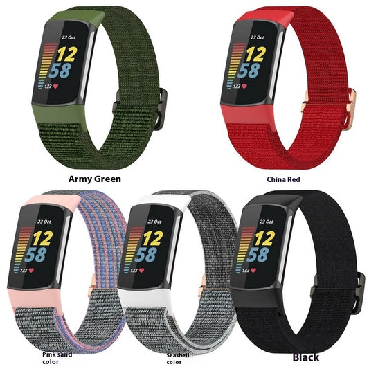 Correa de Reloj Tejida en Nylon Elástico con Concha - Image 2
