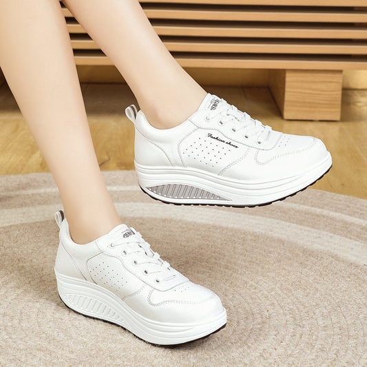 Tenis Deportivos Blancos para Mujer con Suela Gruesa - Image 2