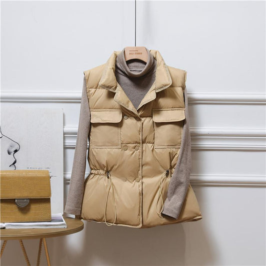 Chaleco de Algodón con Cuello Alzado para Mujer - Image 2