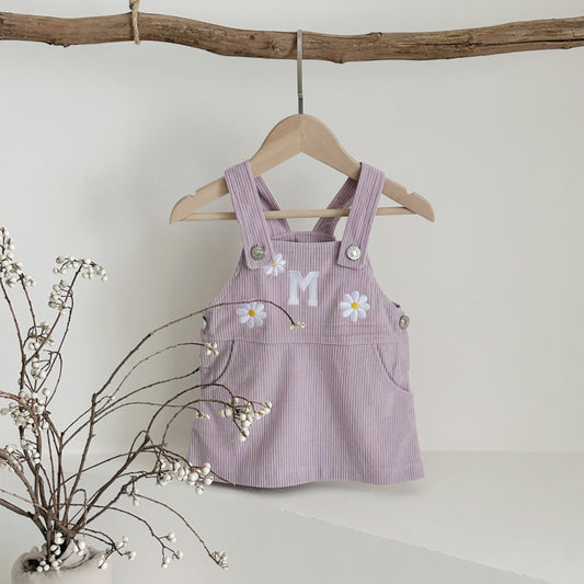 Falda Suspender con Bordado de Lavanda para Niña - Primavera y Otoño - Image 2