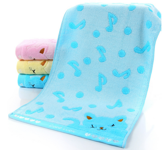Toallas de Baño Fibra de Bambú con Diseño Gatito - Image 2