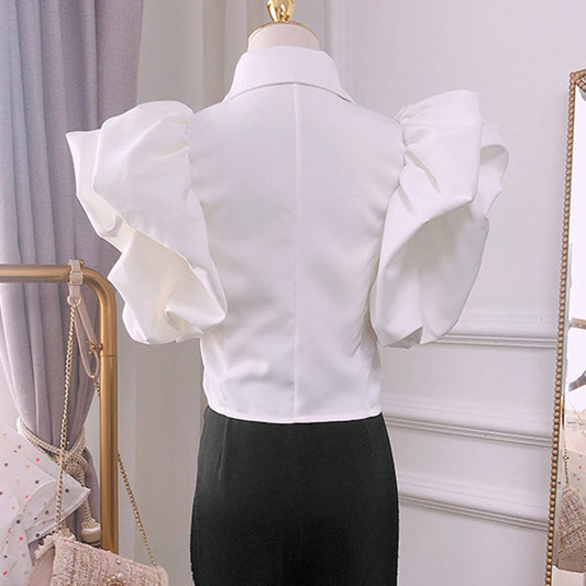 Blusa de Gasa con Mangas Globo - Image 2