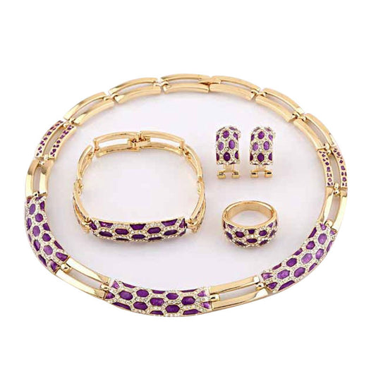 Juego de Aretes y Collar de Diamantes Estilo Coreano - Image 2