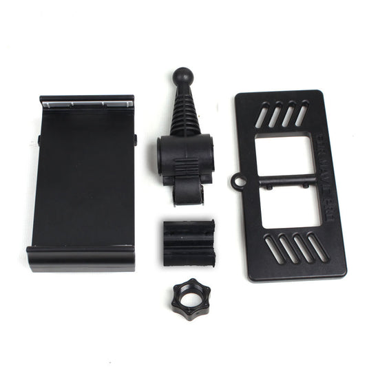 Black phone and tablet holder attached to a DJI Mavic Pro drone remote control, designed for 4-12 inch devices. - Image 2