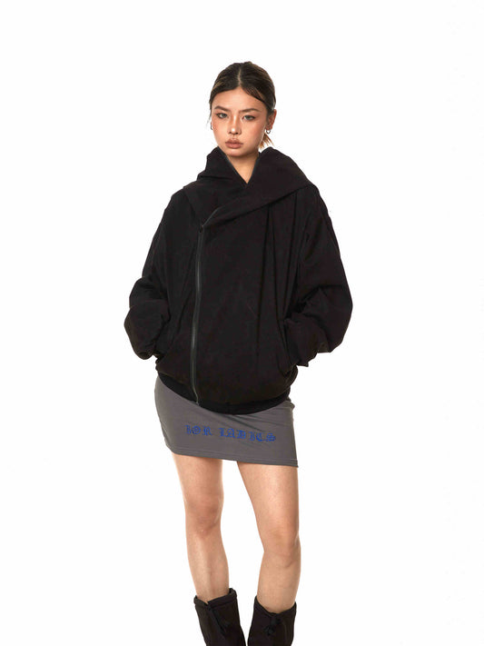 Cardigan Sudadera Desconstructido con Capucha y Cierre Oblicuo para Mujer - Image 2
