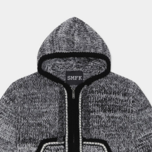 Sudadera Suelta Casual con Rayas en Punto Acogedor - Image 2